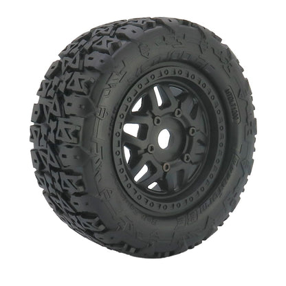 Method RC Tire and Wheel Terraform All-Terrain Belted 1/7, 1/8 Short Course Tires on Switch 17mm Hex (2pcs, Glued)