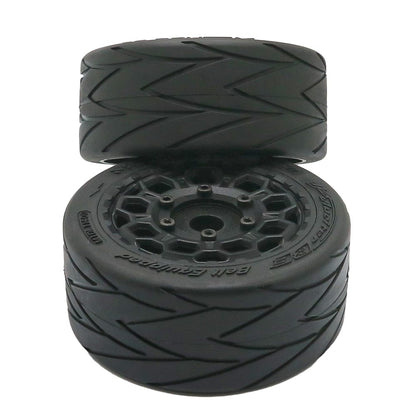 Method RC Tire and Wheel Velociter Belted 1/7th On-Road Tires on Hive 17mm Hex Wheels (2pcs, not glued)