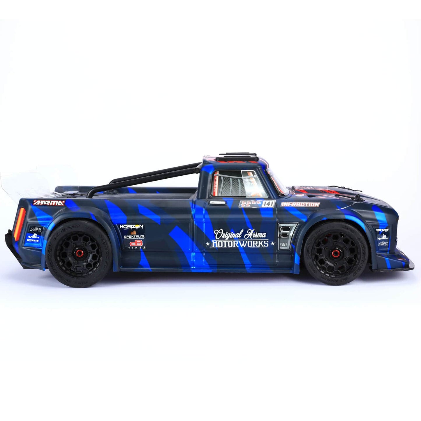 Method RC Tire and Wheel Velociter Belted 1/7th On-Road Tires on Hive 17mm Hex Wheels, Felony Rear, 54/106 (2pcs, Glued)