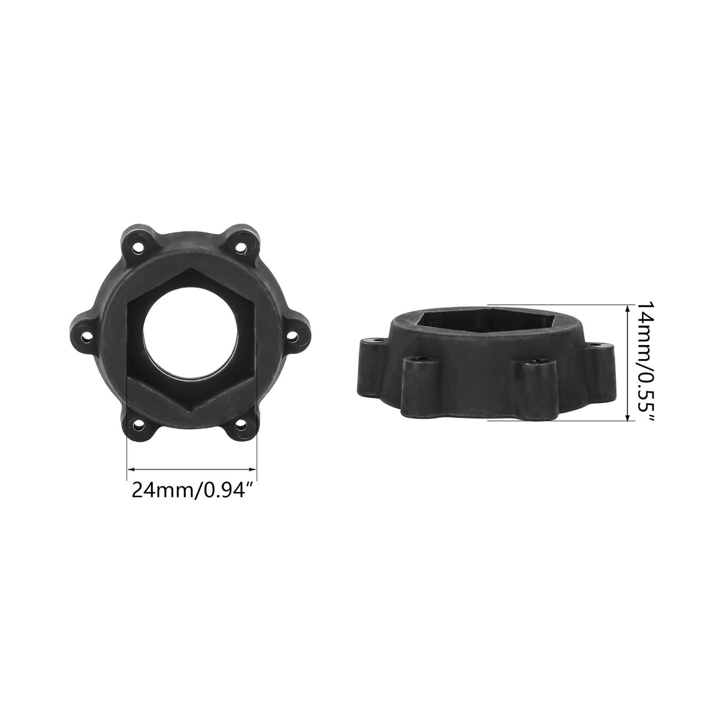 Method RC Wheel Hexes Stock plastic hex adaptor for Arrma of 1/5th Monster Truck tire, 24mm hex and 14mm Thickness (4pcs)