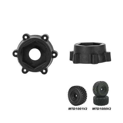 Method RC Wheel Hexes stock plastic hex adaptor for Traxxas X-Maxx of 1/5th Monster Truck tire, 24mm hex and 19mm Thickness (4pcs)