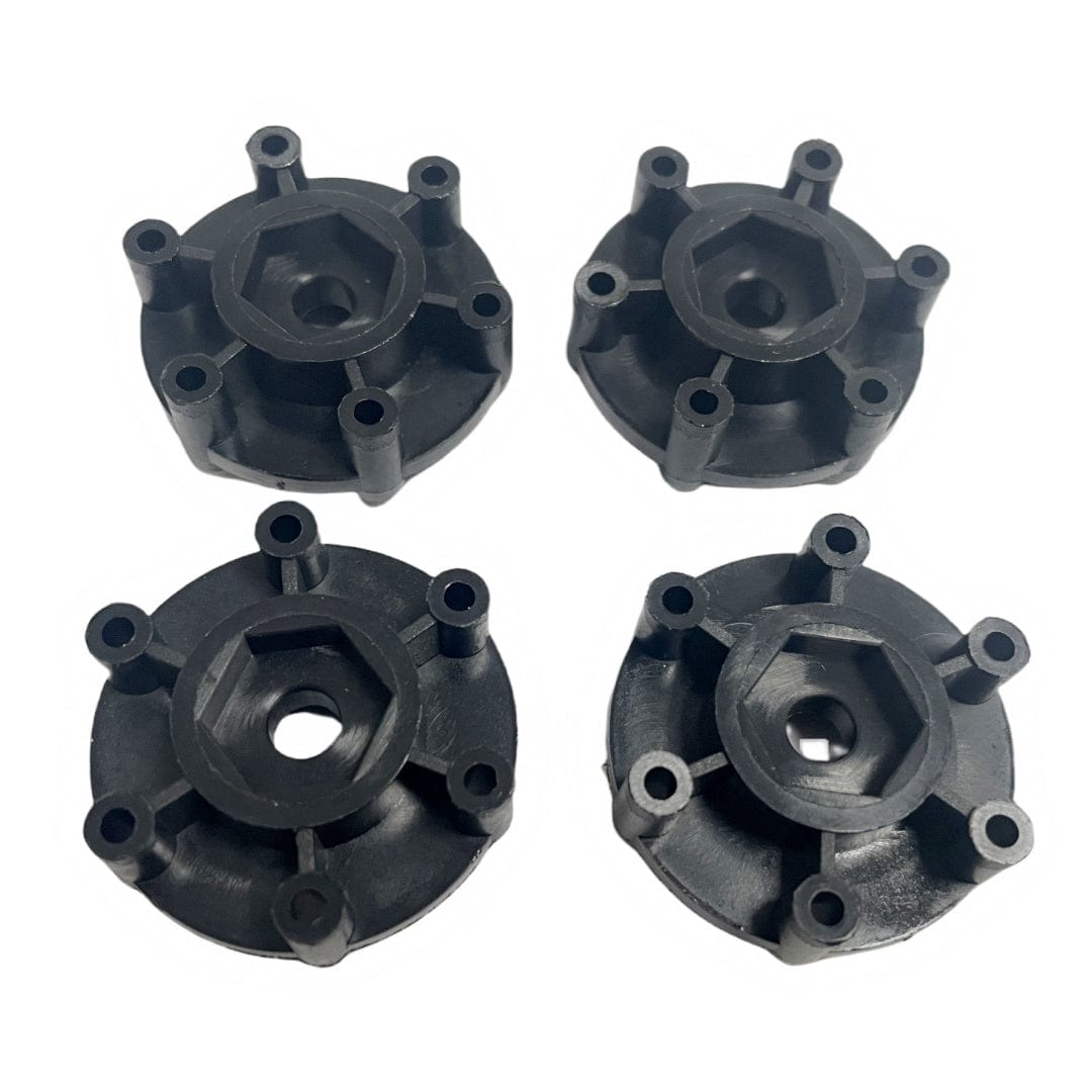 Method RC Wheel Hexes Stock plastic hex adaptor of 1/10th Monster Truck tire, 12mm hex and 13.2mm Thickness (4pcs)