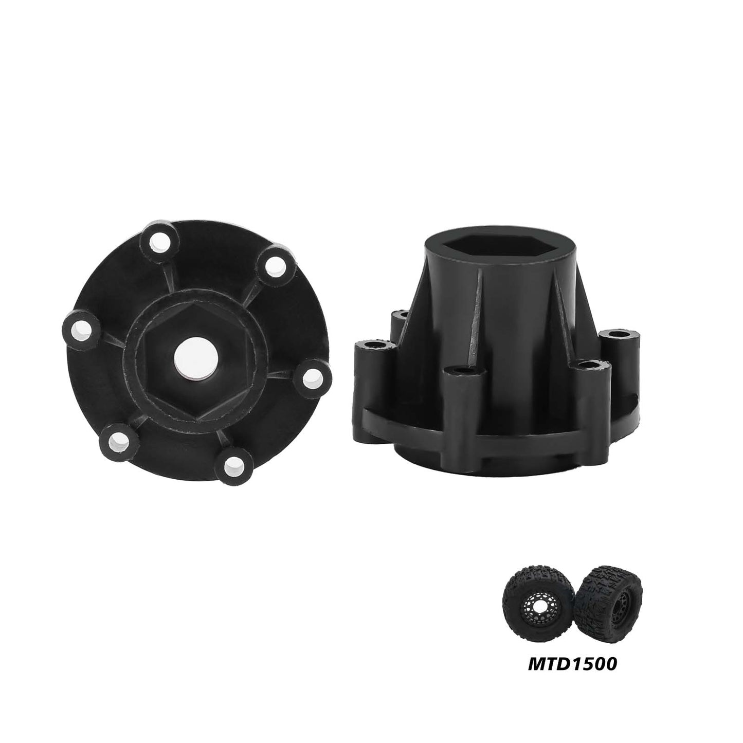 Method RC Wheel Hexes stock plastic hex adaptor of 1/10th Monster Truck tire, 12mm hex and 25mm Thickness (4pcs)