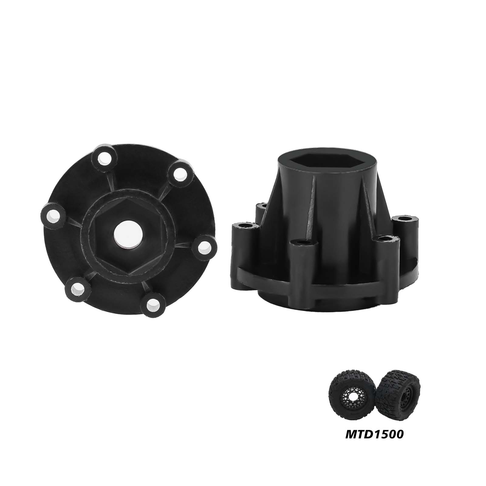 Method RC Wheel Hexes stock plastic hex adaptor of 1/10th Monster Truck tire, 12mm hex and 25mm Thickness (4pcs)