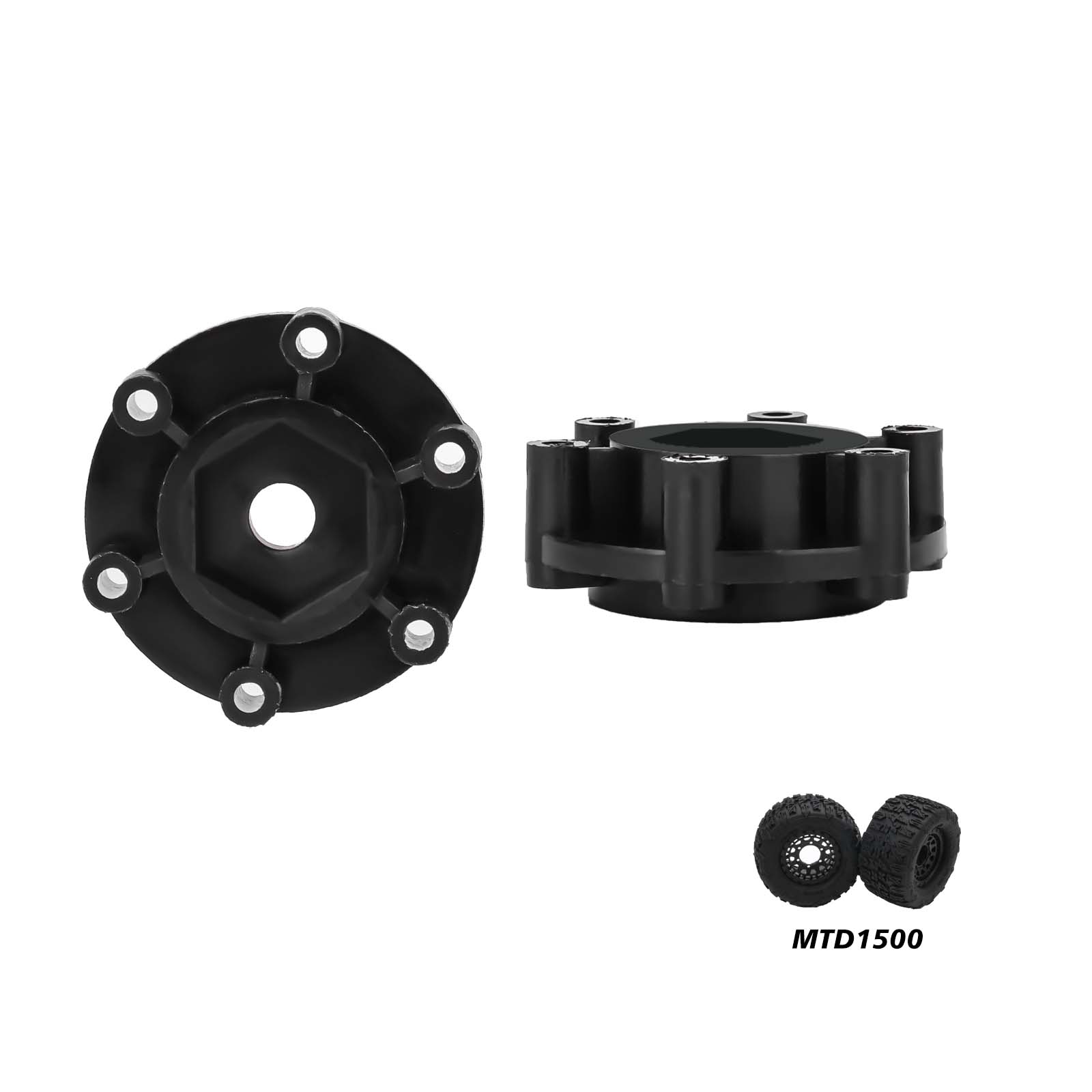 Method RC Wheel Hexes stock plastic hex adaptor of 1/10th Monster Truck tire, 14mm hex and 13.2mm Thickness (4pcs)