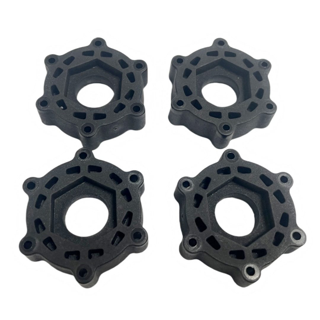 Method RC Wheel Hexes Stock plastic hex adaptor of 1/7 1/8 Short Course, Monster Truck, On-Road tire, 17mm hex and 9mm Thickness (4pcs)