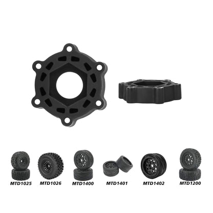 Method RC Wheel Hexes Stock plastic hex adaptor of 1/7 1/8 Short Course, Monster Truck, On-Road tire, 17mm hex and 9mm Thickness (4pcs)